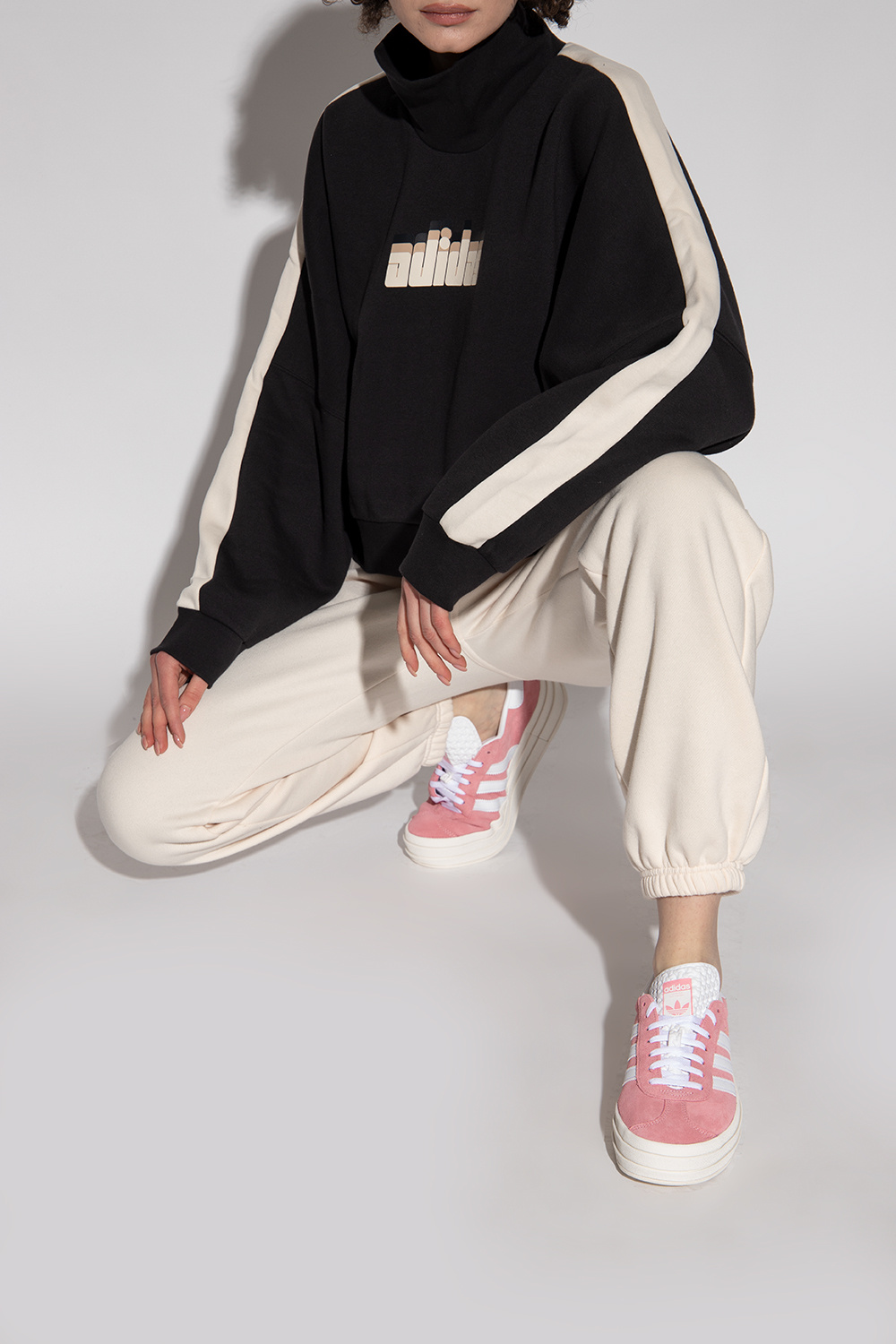 SchaferandweinerShops Japan adidas tumblr shadow knit women black hair styler Pink Gazelle Bold sneakers ADIDAS Originals